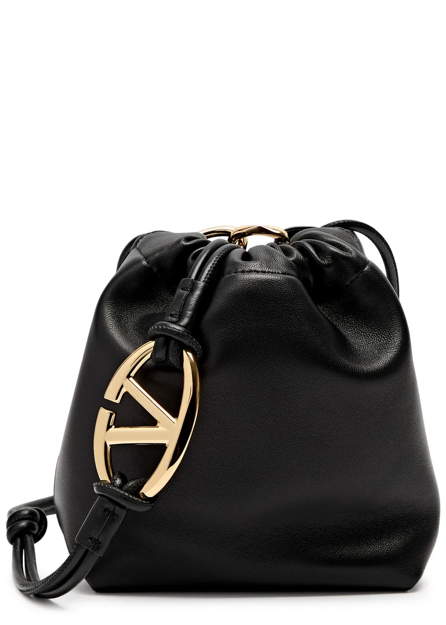 VALENTINO GARAVANI VLogo Pouf mini leather shoulder bag -                         -                     -                