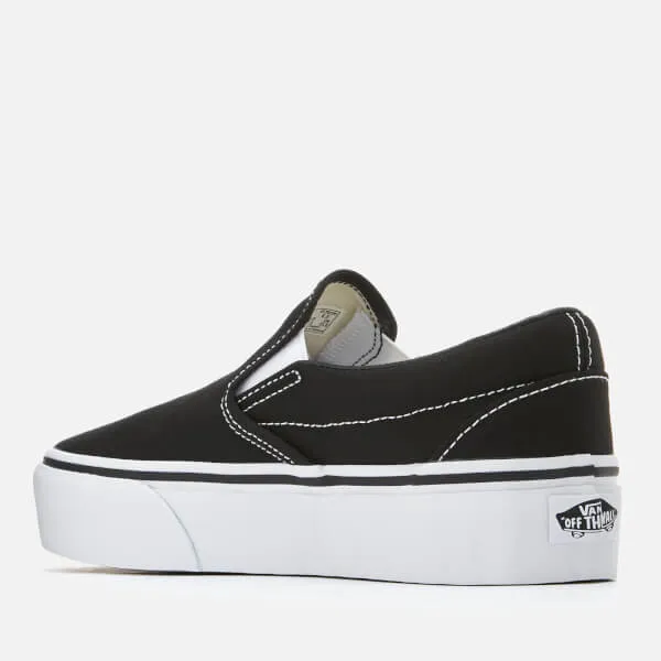 Vans Women's Classic Platform Slip-On Trainers - Black