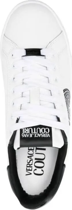 Versace Jeans Couture Court 88 logo-patch leather sneakers White