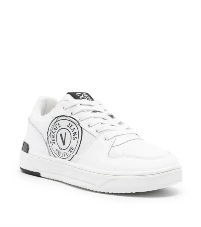 Versace Jeans Couture Starlight logo-print leather sneakers White