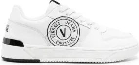 Versace Jeans Couture Starlight logo-print leather sneakers White