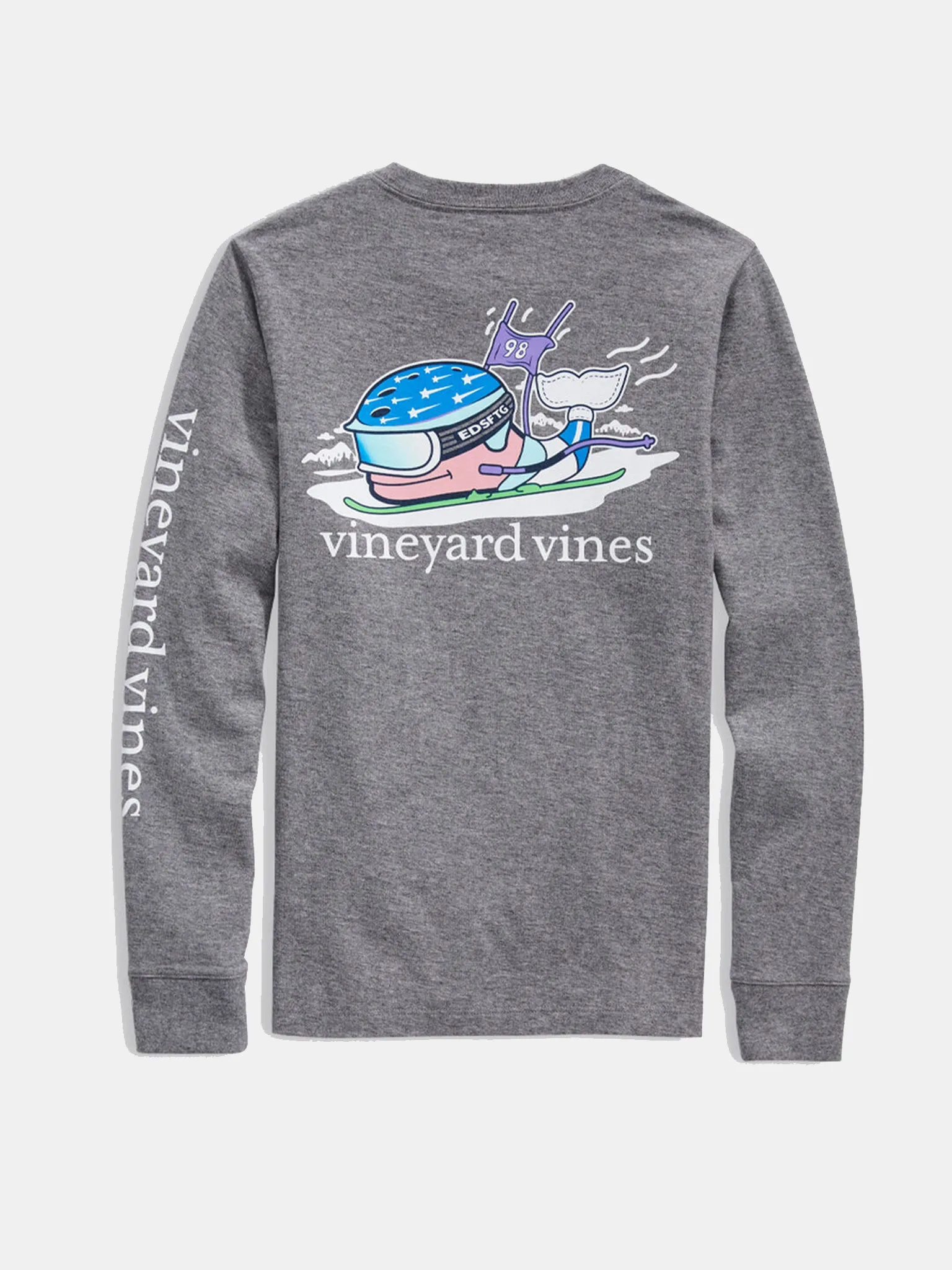     VINEYARD VINES  Boys' Downhill Ski Whale Long Sleeve Pocket Tee    