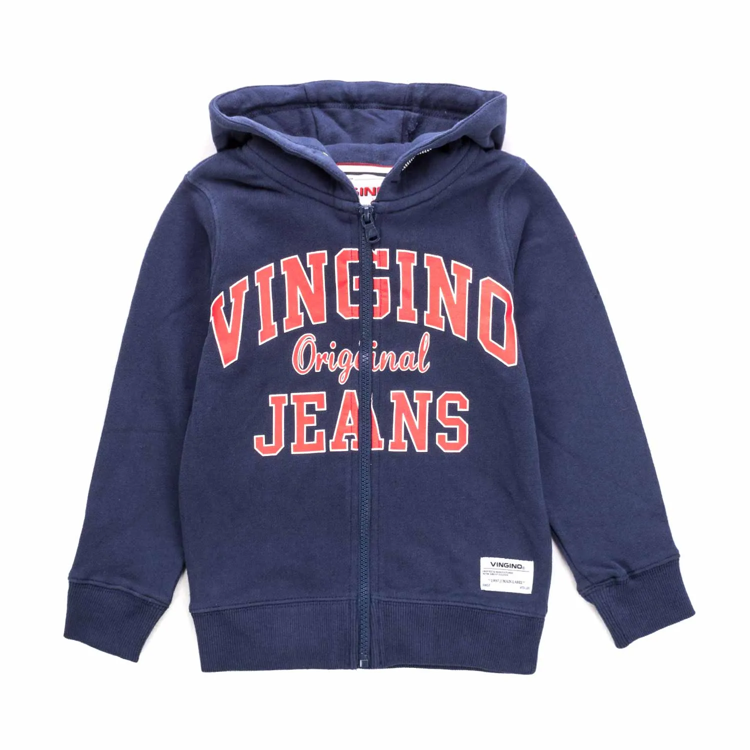 Vingino Blue Zip Up Hoodie For Boys