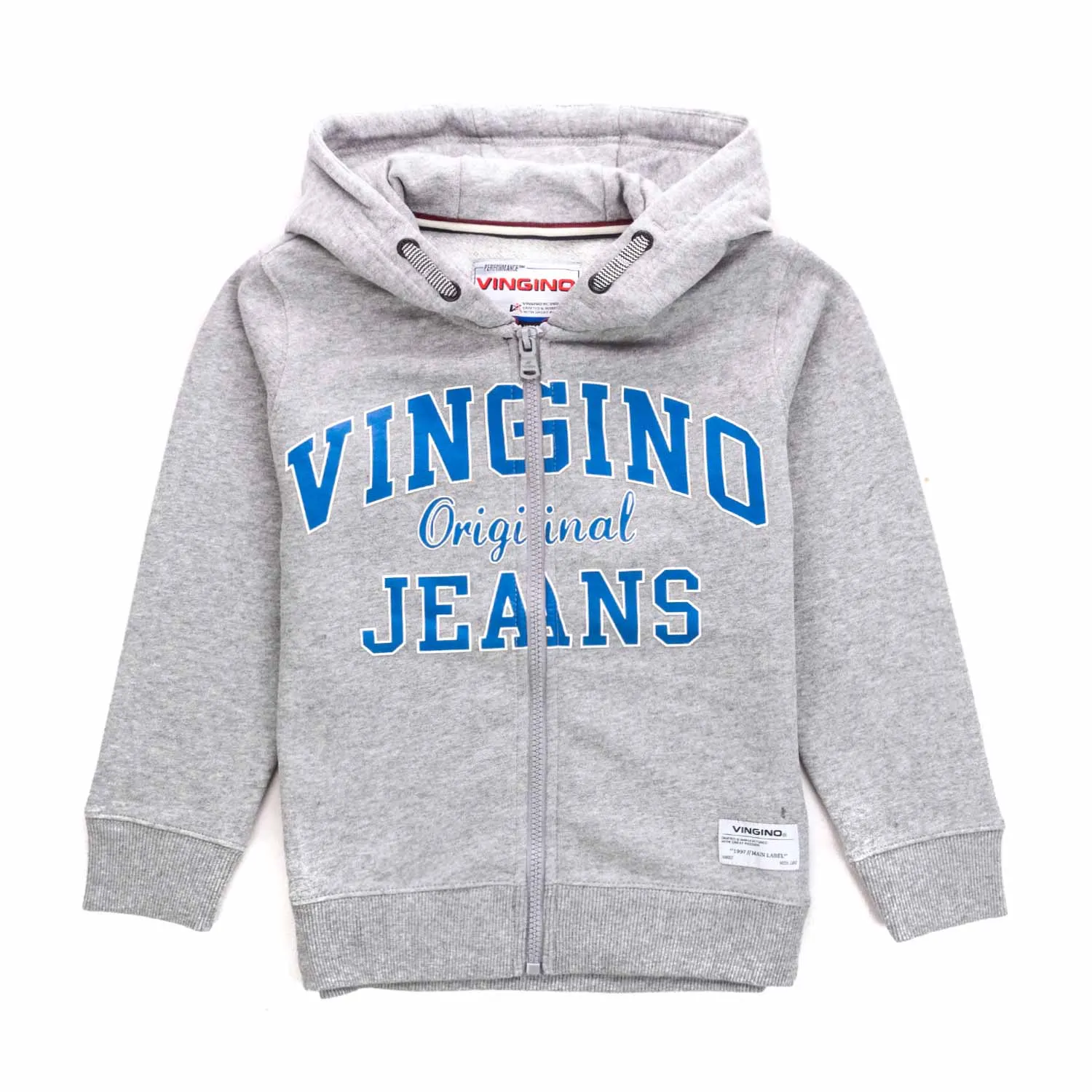 Vingino Grey Zip Up Hoodie For Boys