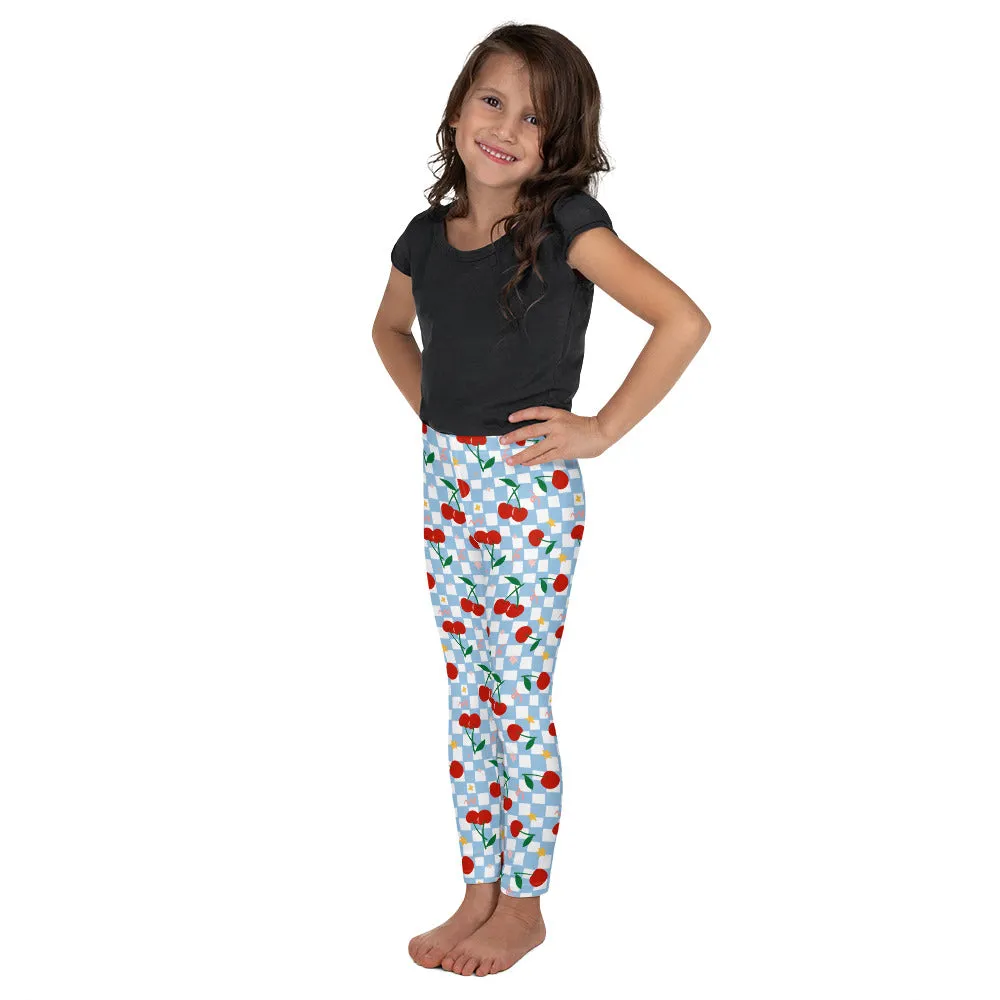 Vintage Cherry Checkered Kid's Leggings