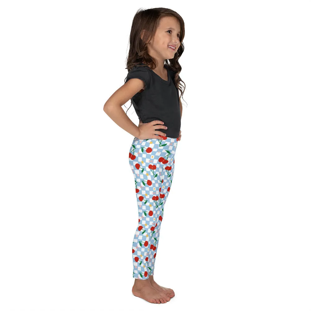 Vintage Cherry Checkered Kid's Leggings