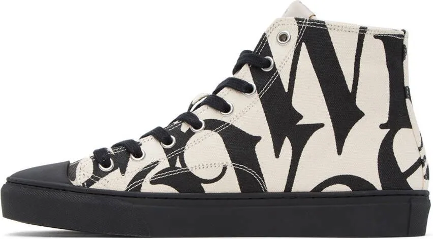 Vivienne Westwood Off-White & Black Plimsoll Sneakers