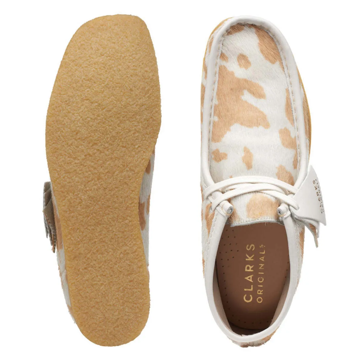 Wallabee Boot - Tan Cow Print