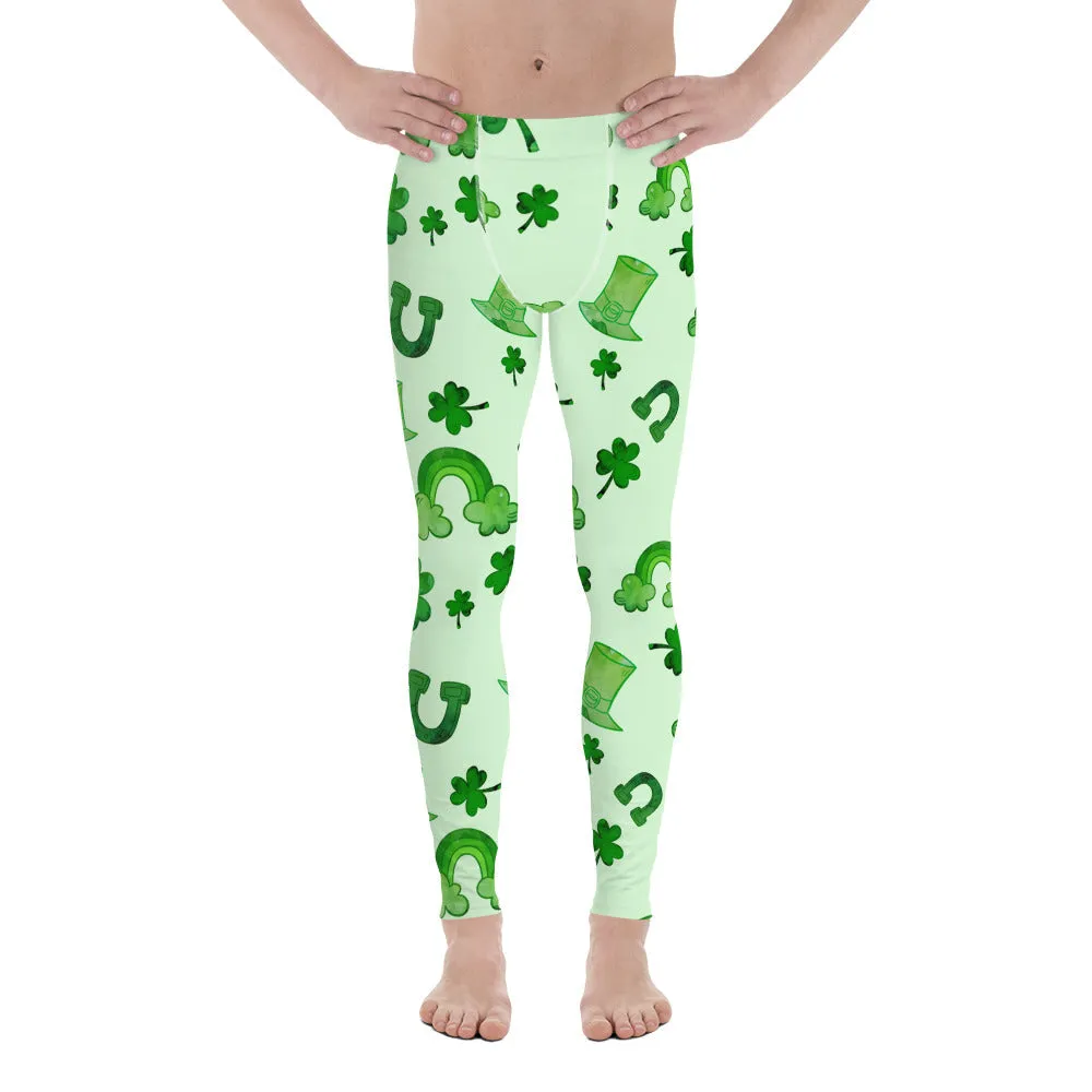 Watercolor St. Patrick's Day Men's Leggings