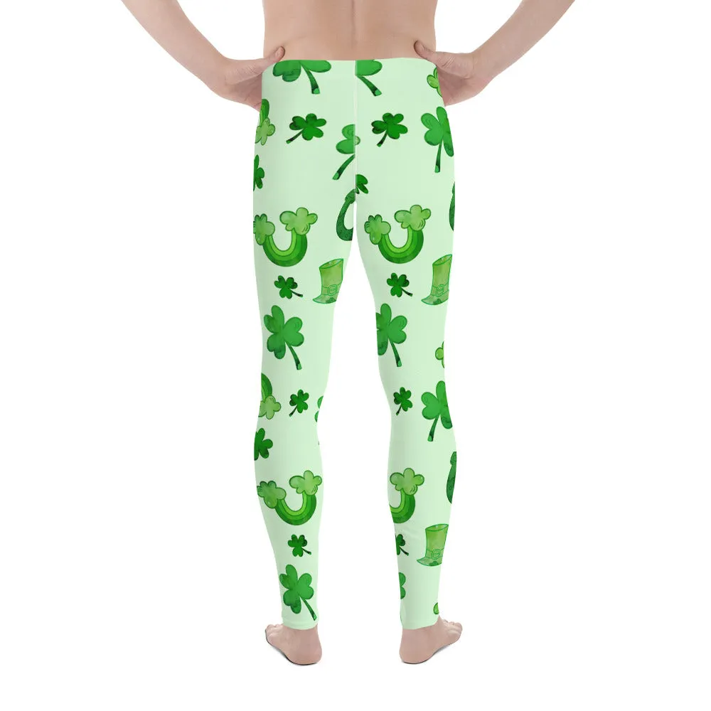 Watercolor St. Patrick's Day Men's Leggings