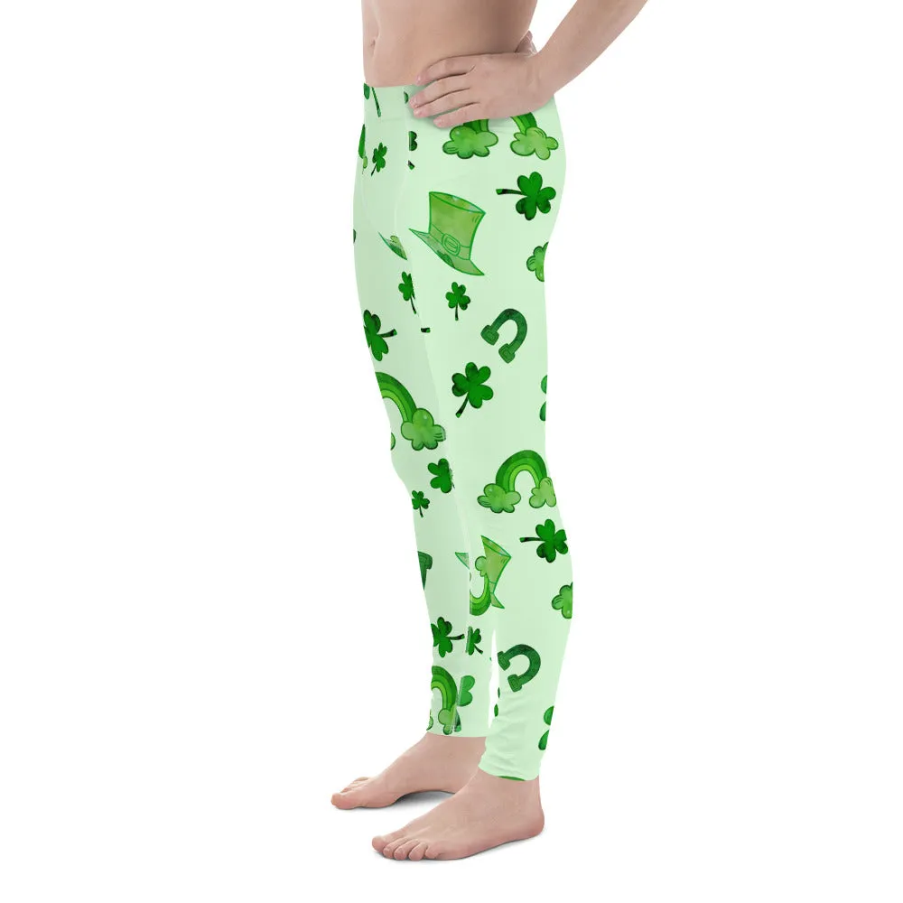 Watercolor St. Patrick's Day Men's Leggings