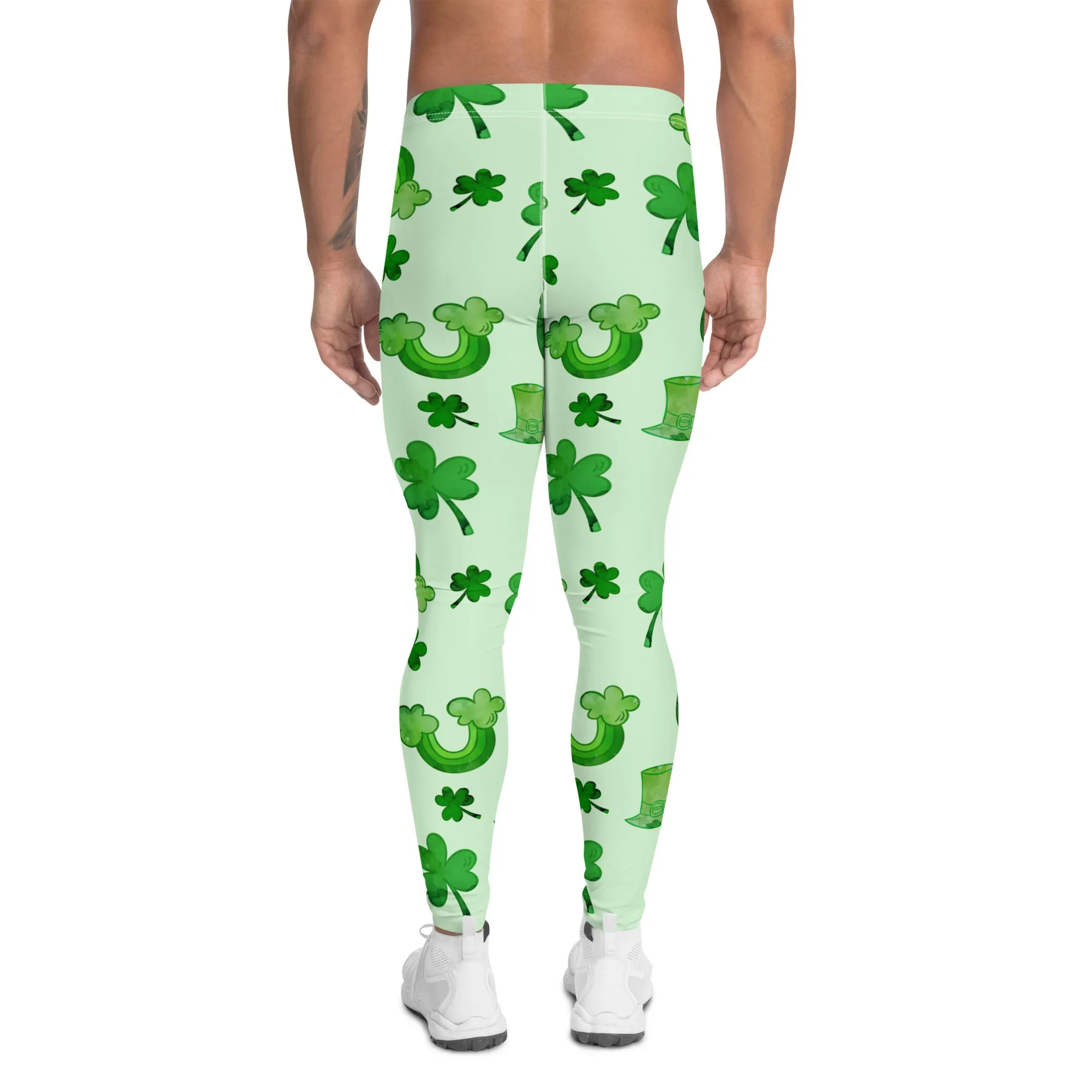 Watercolor St. Patrick's Day Men's Leggings