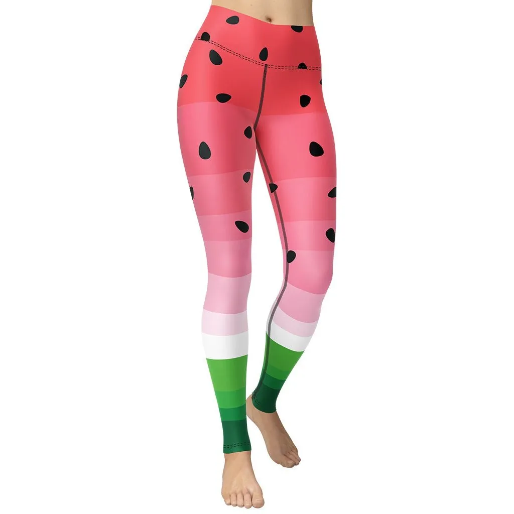 Watermelon Yoga Leggings