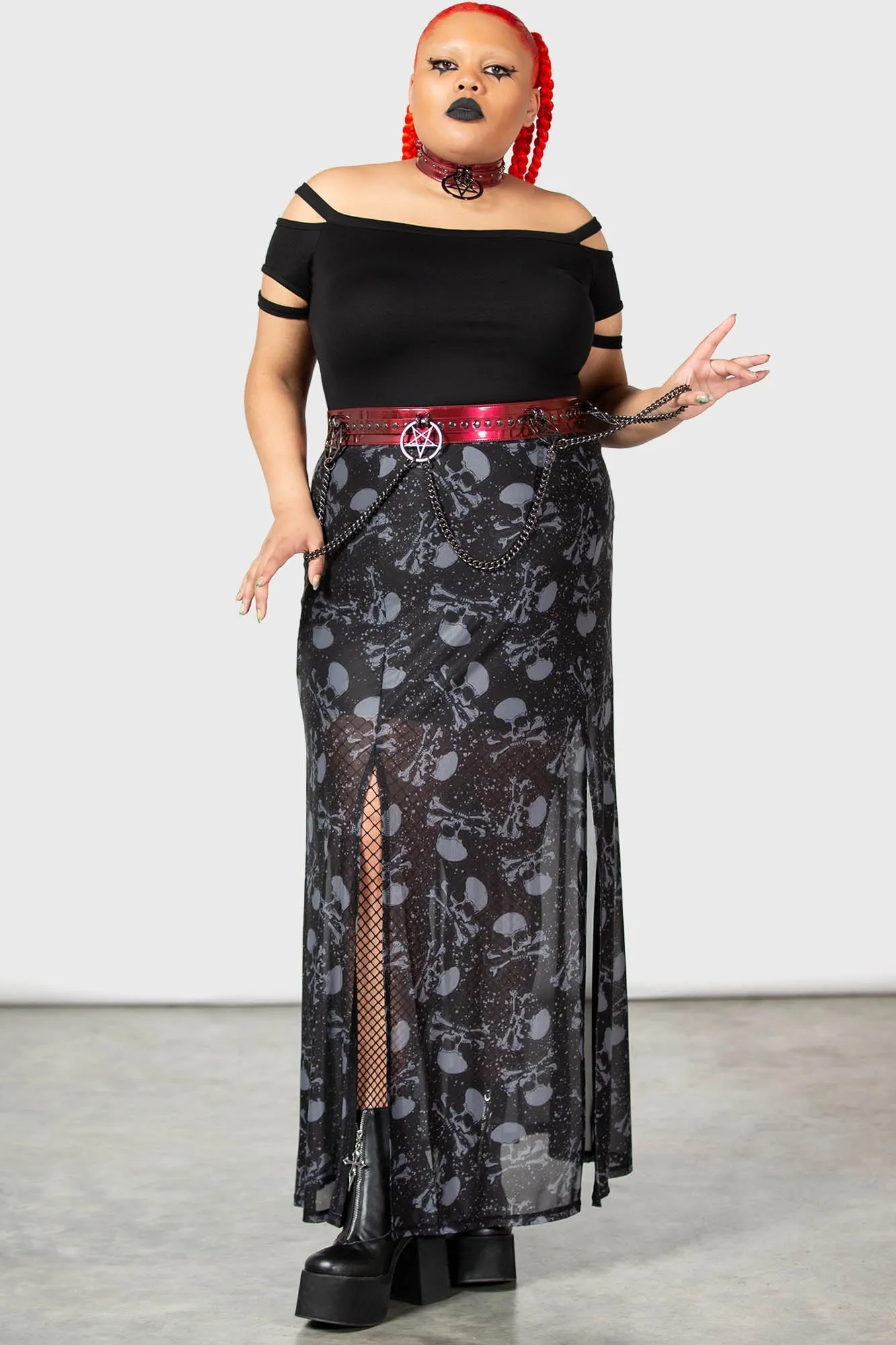 Waxwork Maxi Skirt [PLUS]