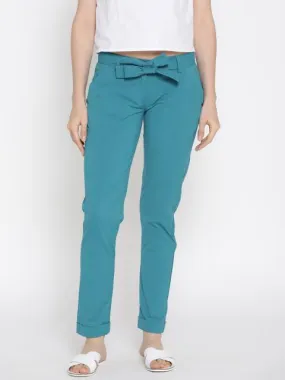 Women Solid Cropped Trousers