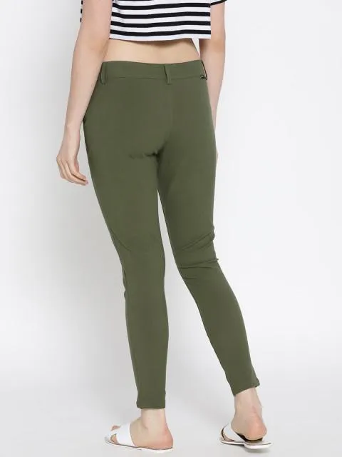 Women Solid Slim Fit Trousers