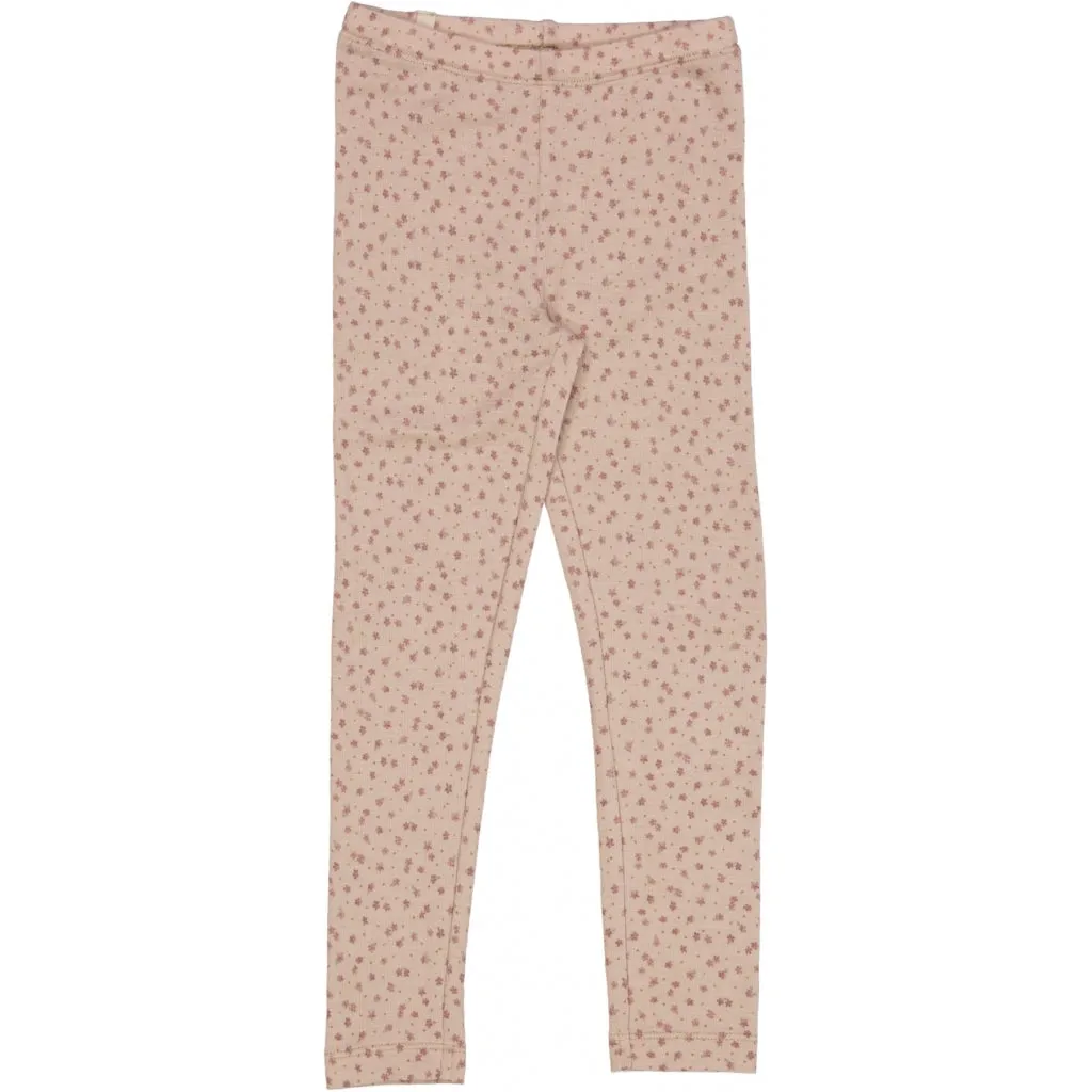 Wool Leggings - flower dots