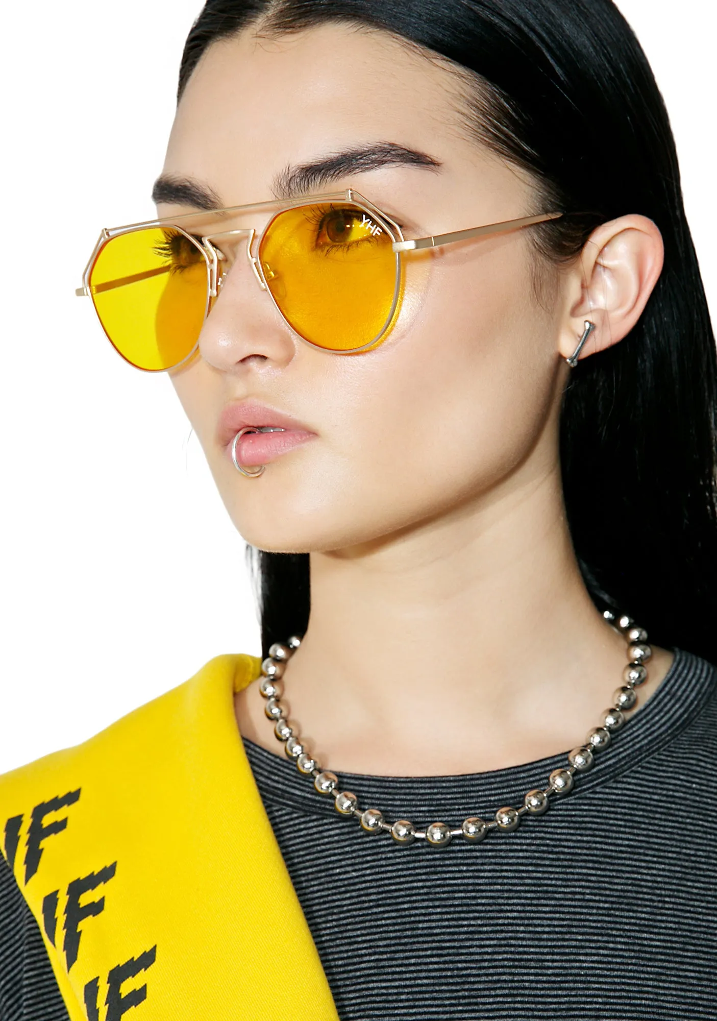 Yellow Stephanie Matte Sunglasses-