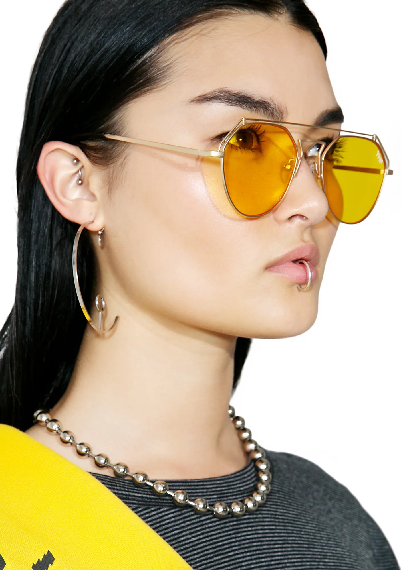 Yellow Stephanie Matte Sunglasses-