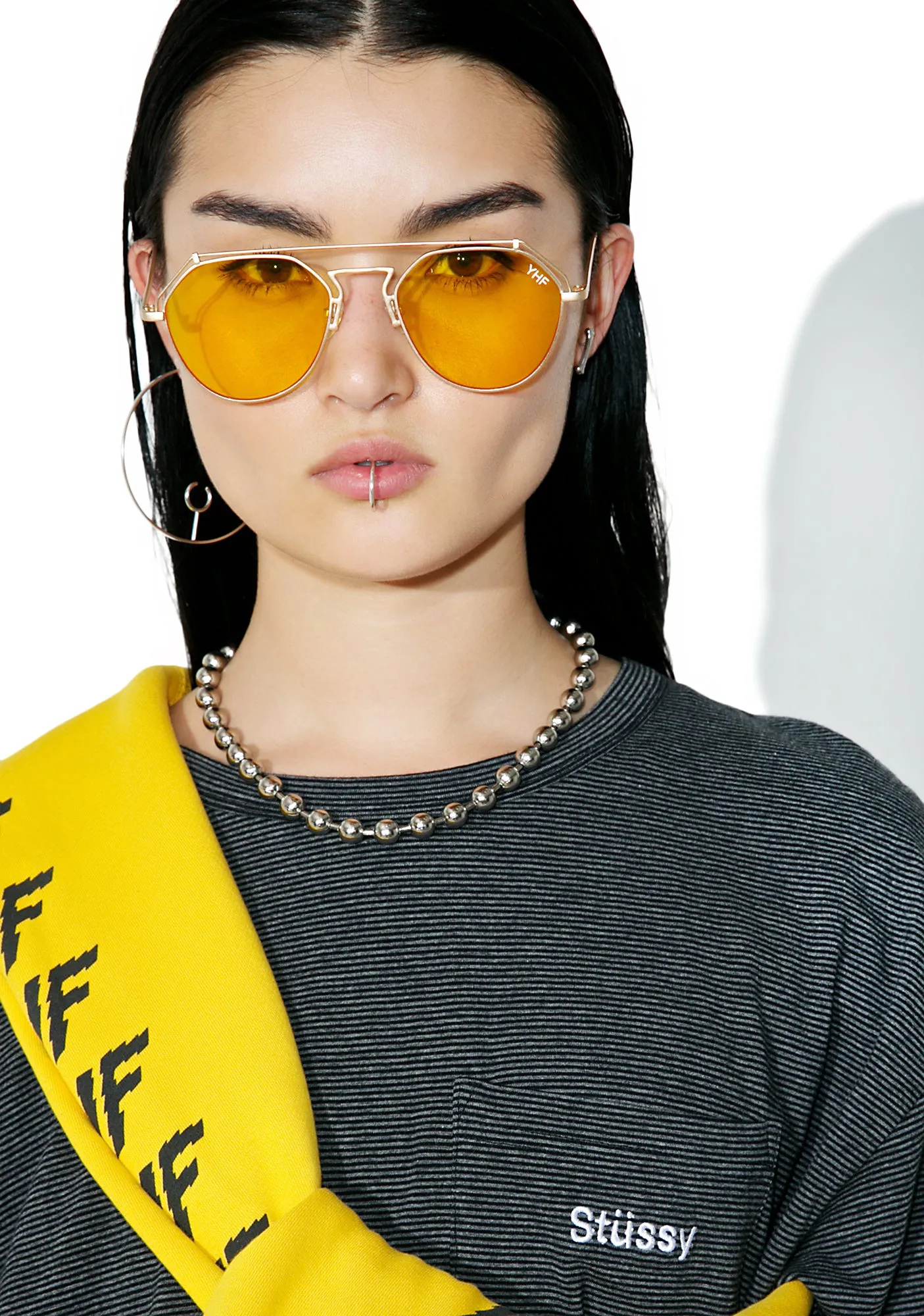 Yellow Stephanie Matte Sunglasses-