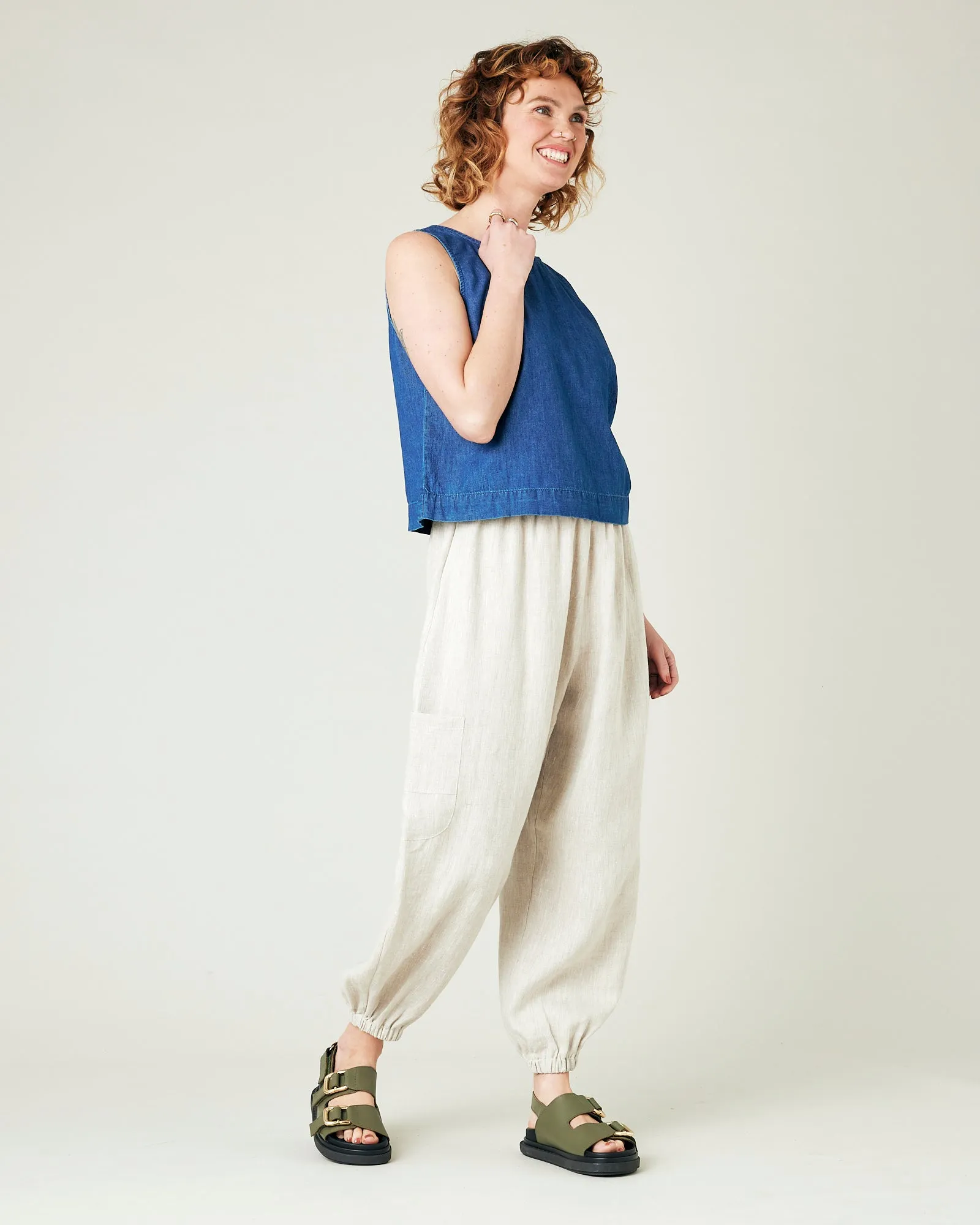 Yoli Natural Linen Trousers