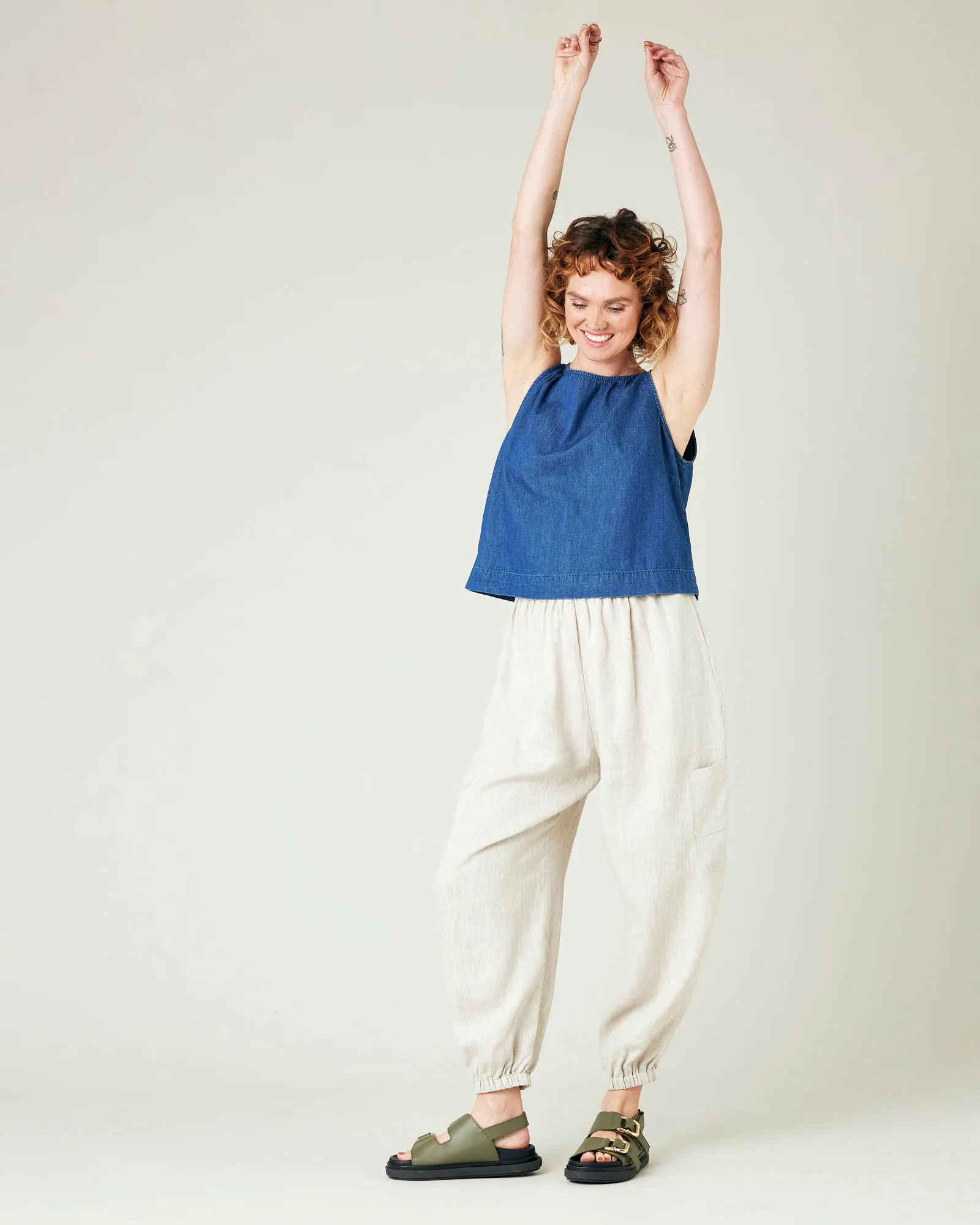 Yoli Natural Linen Trousers