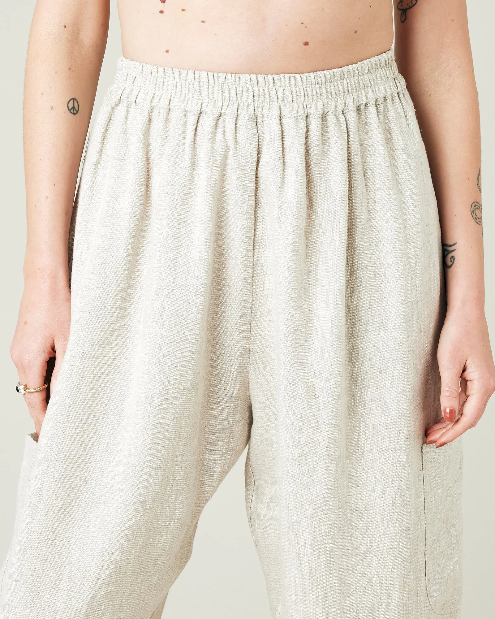 Yoli Natural Linen Trousers