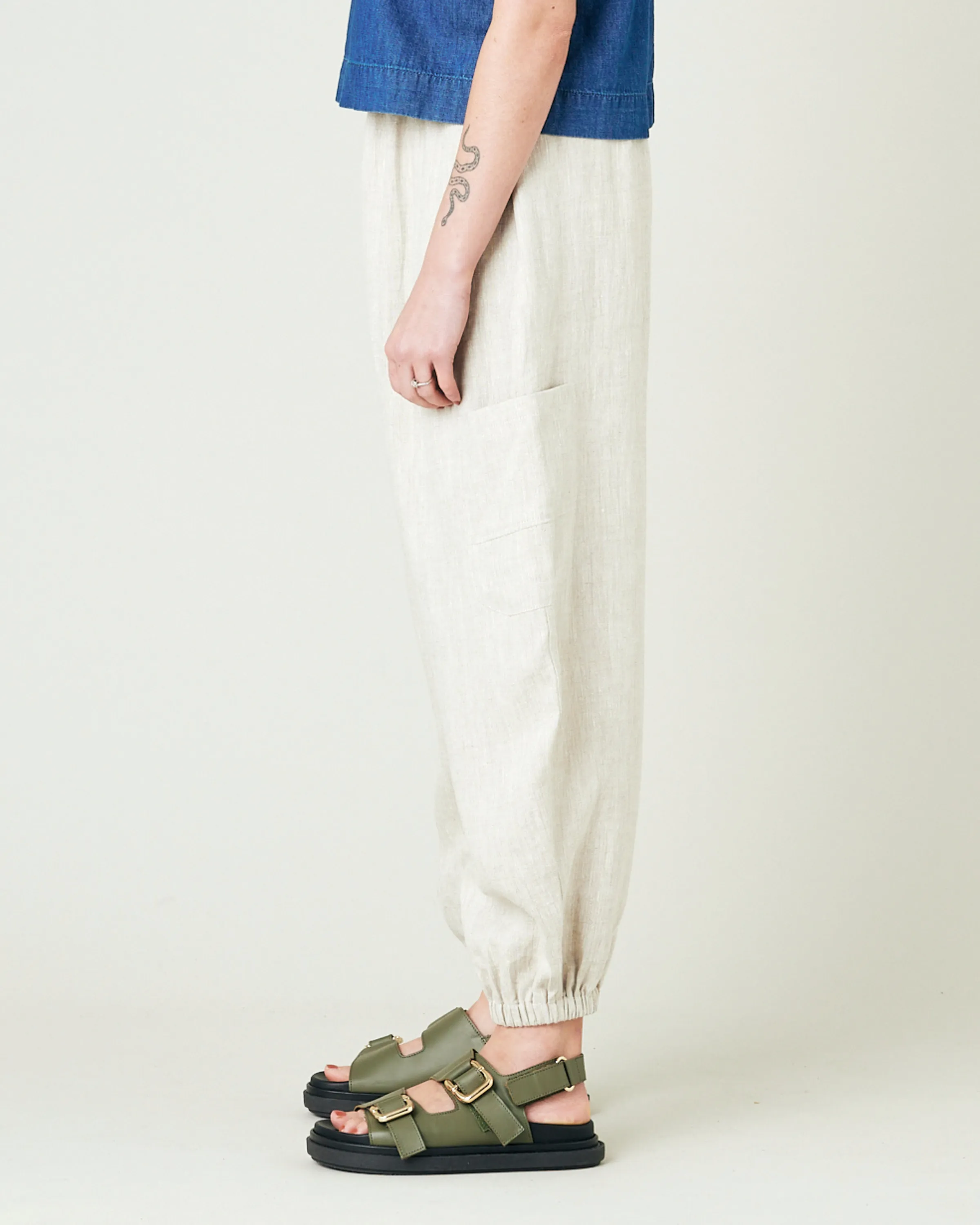 Yoli Natural Linen Trousers