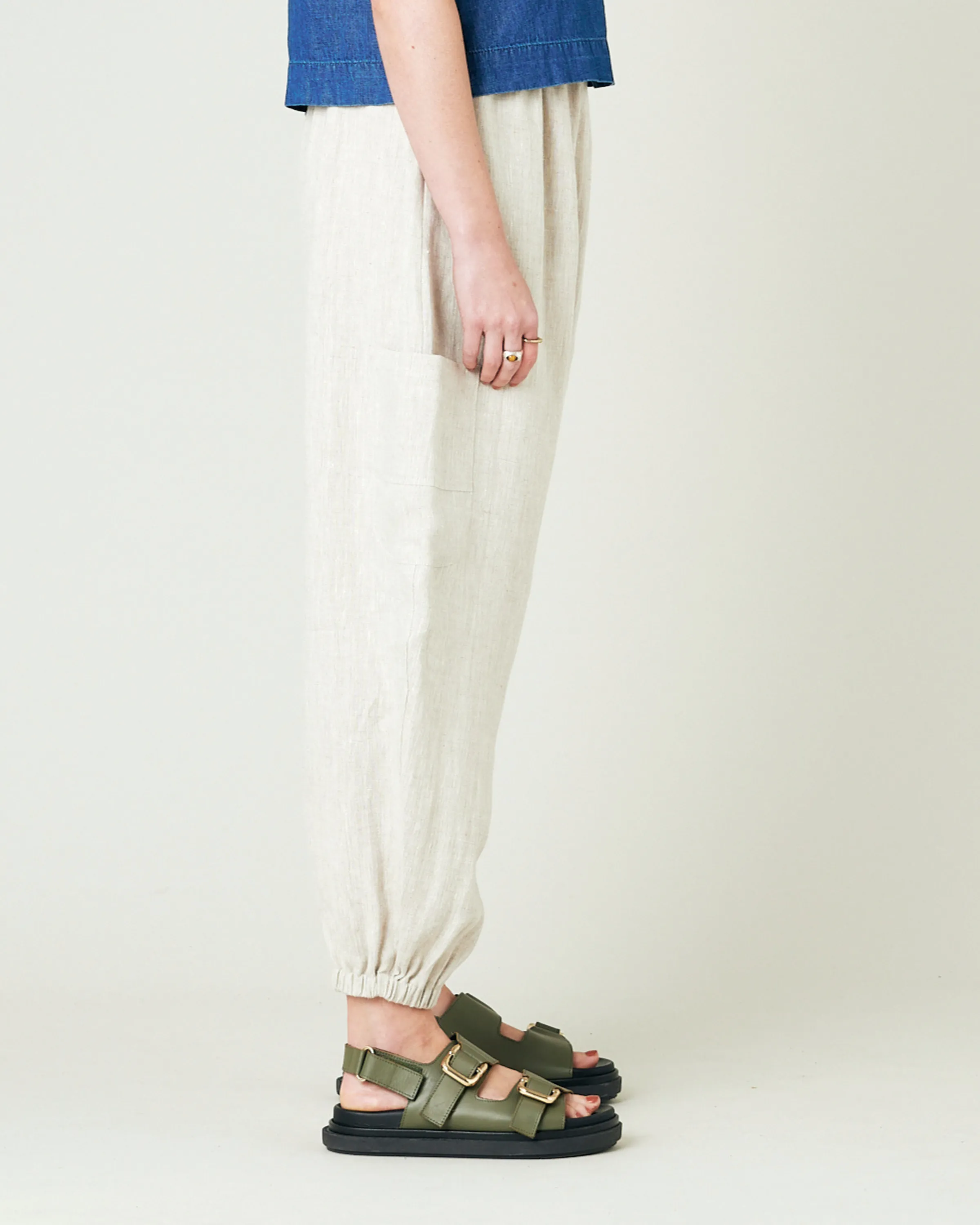 Yoli Natural Linen Trousers