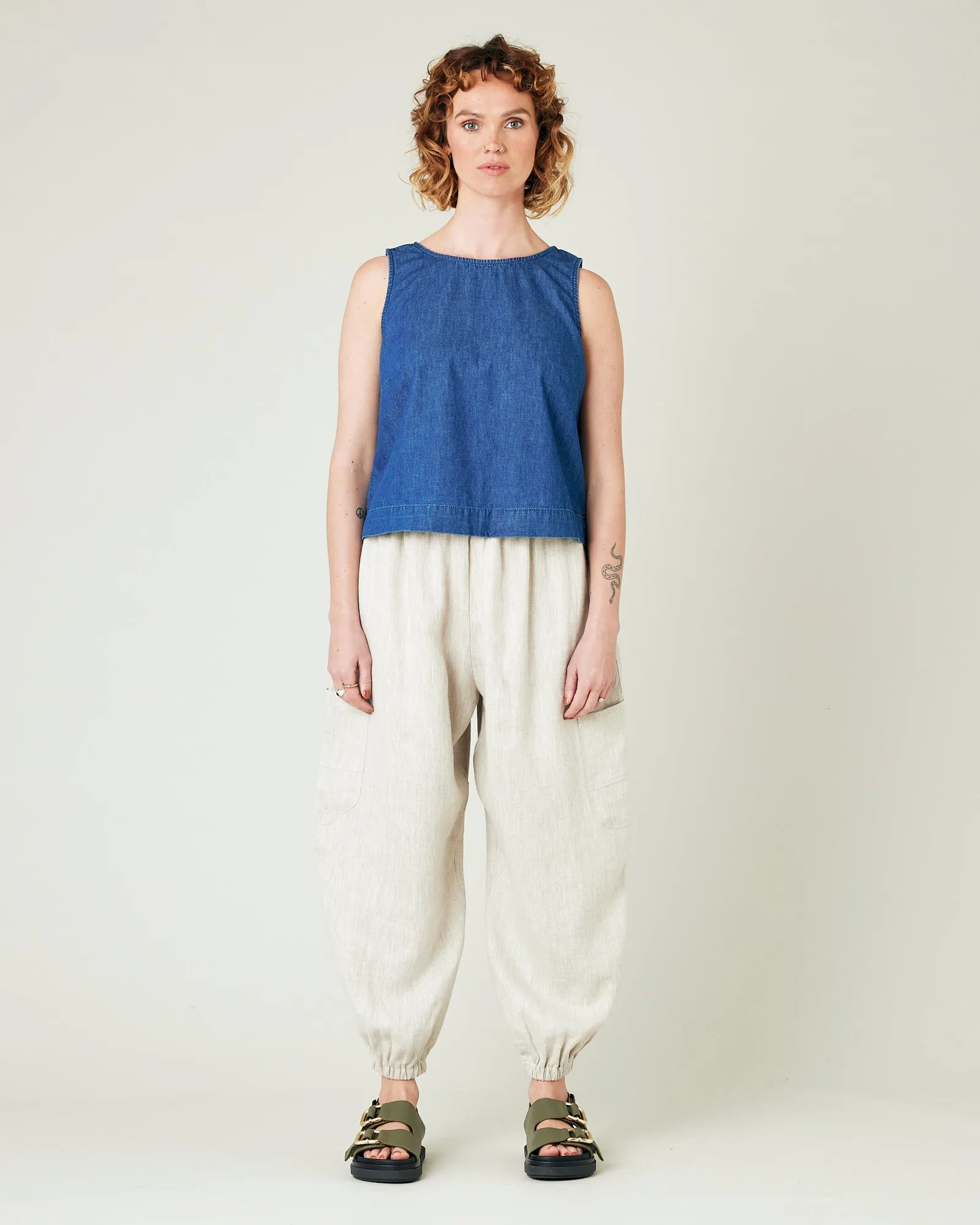 Yoli Natural Linen Trousers