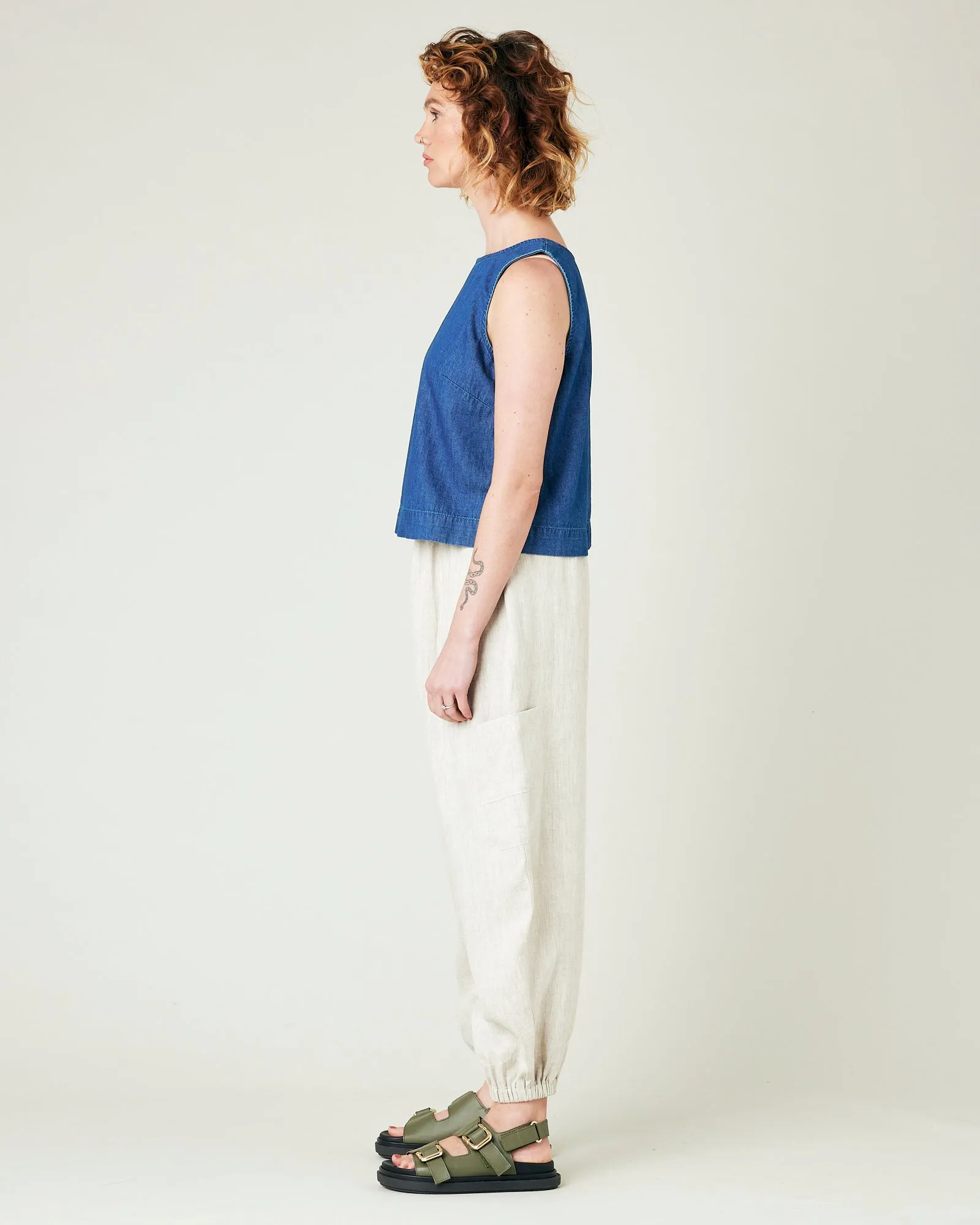 Yoli Natural Linen Trousers