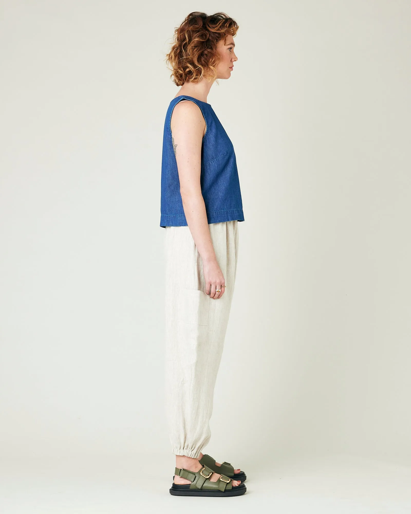 Yoli Natural Linen Trousers