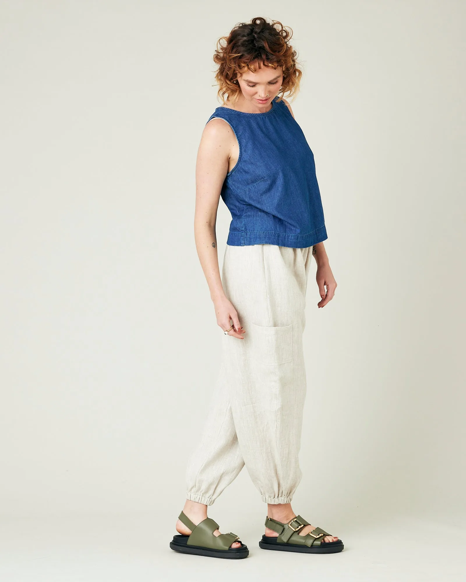 Yoli Natural Linen Trousers