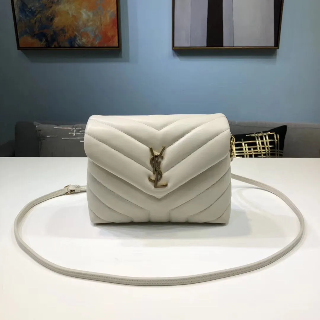 Yves Saint Laurent Loulou Mini Shoulder Bag White