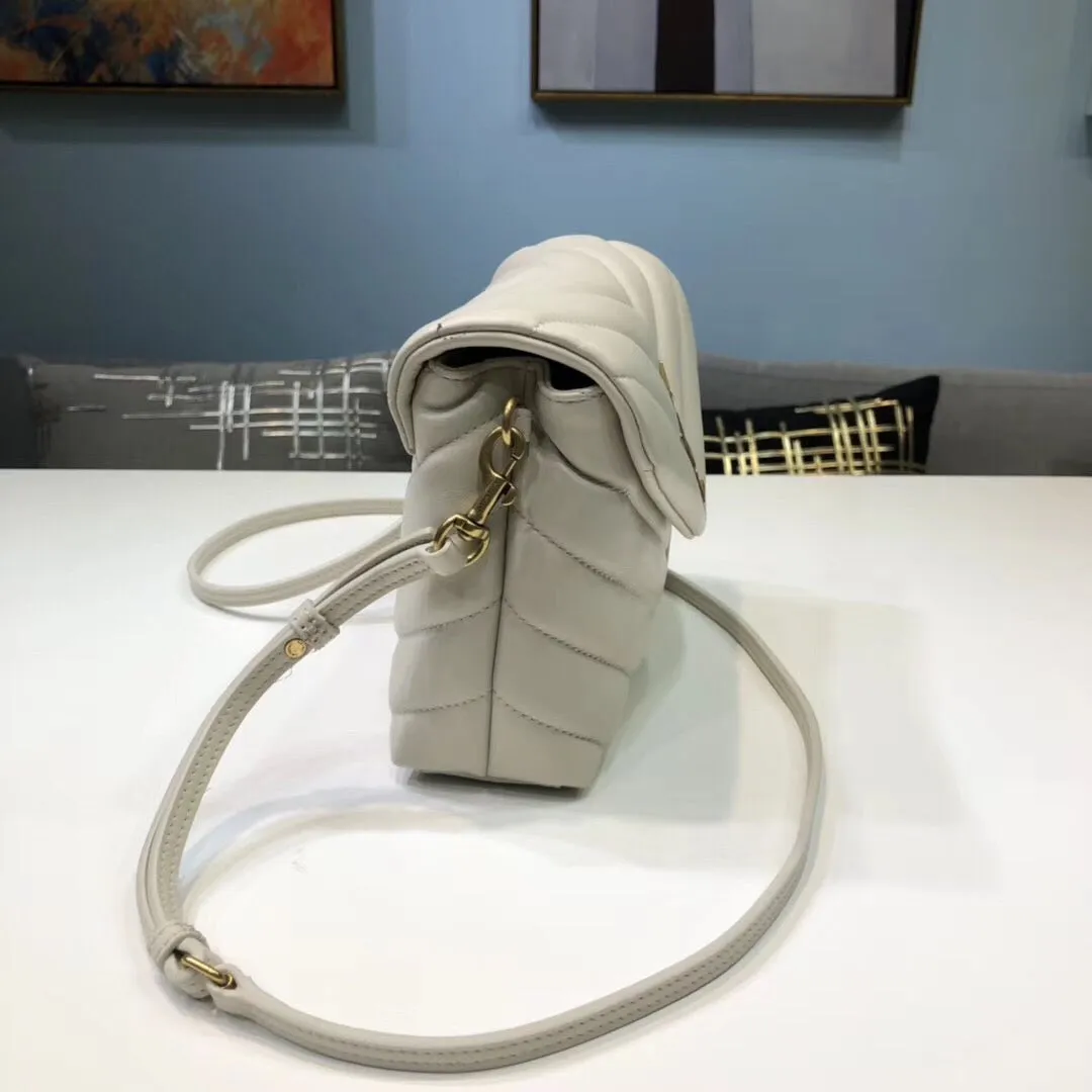 Yves Saint Laurent Loulou Mini Shoulder Bag White