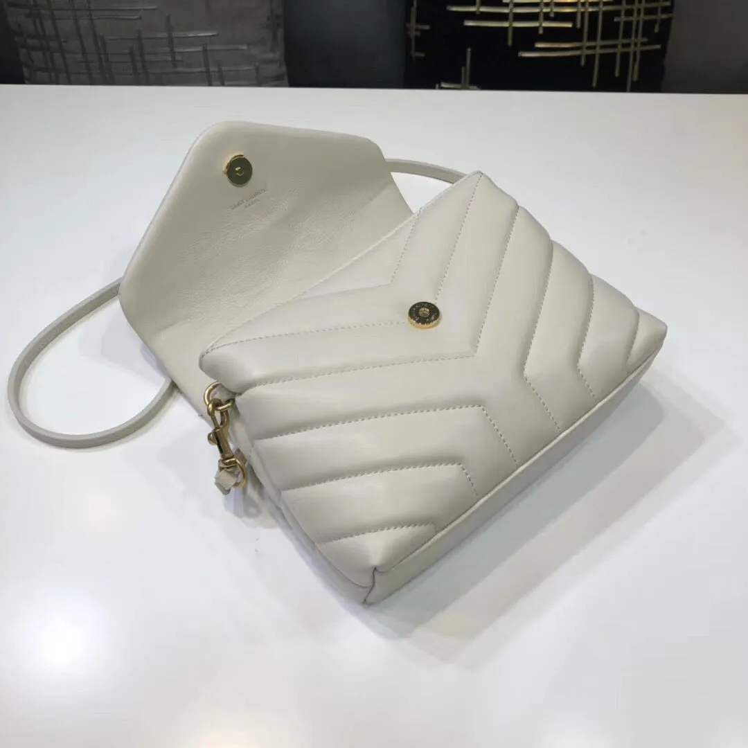 Yves Saint Laurent Loulou Mini Shoulder Bag White